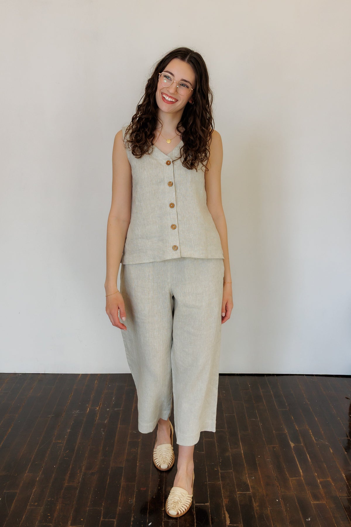 The Harmony Trousers in Natural Linen
