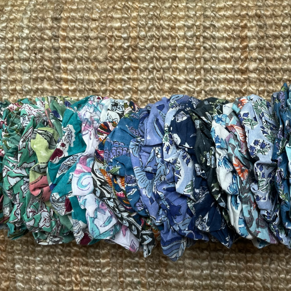 Block Print Hair Scruchies