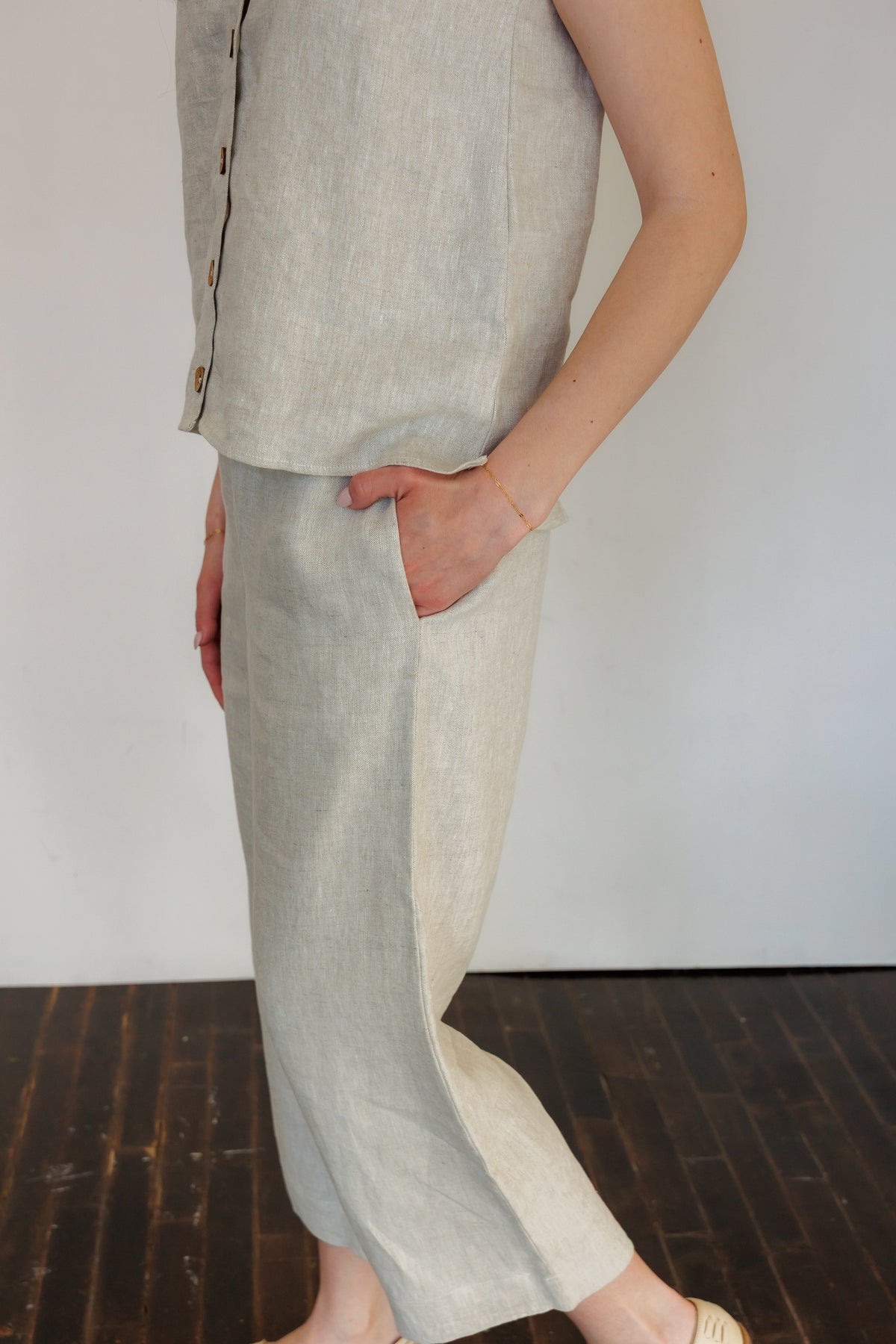 The Harmony Trousers in Natural Linen