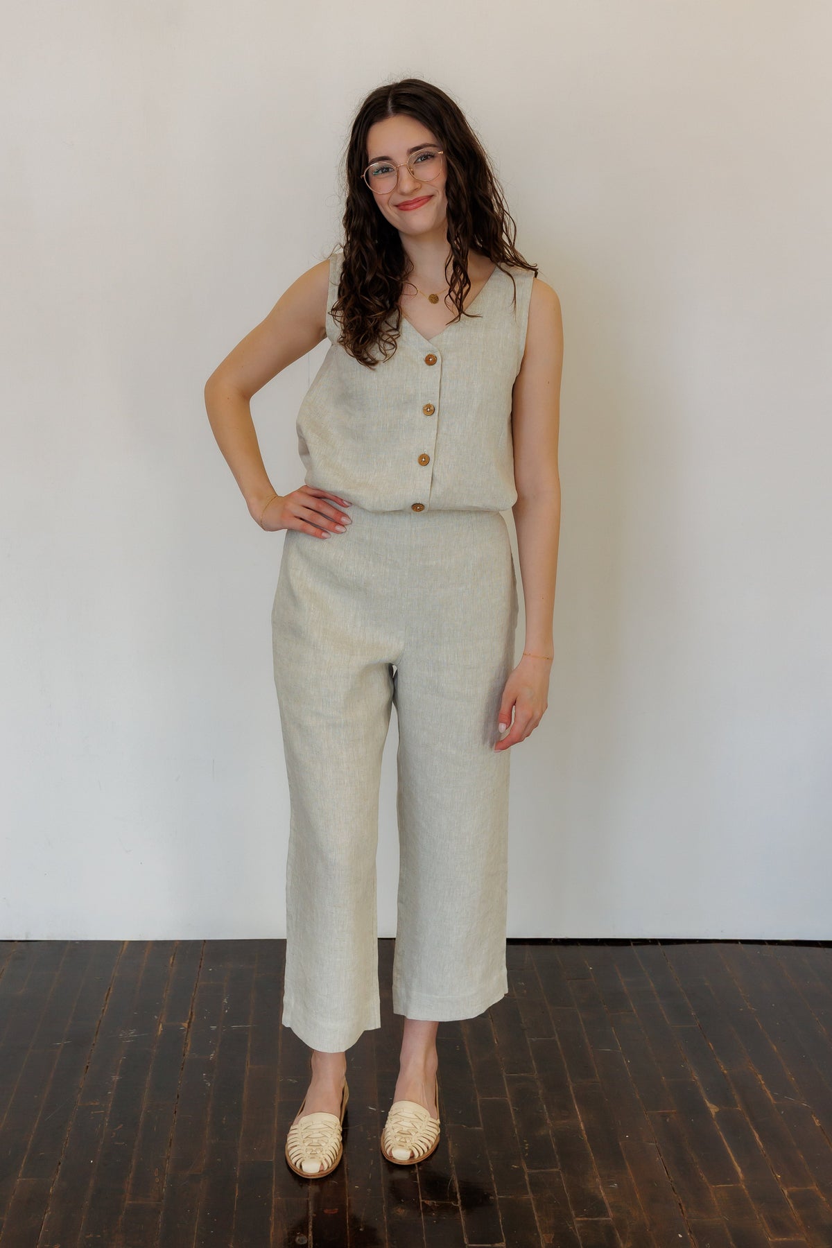 The Harmony Trousers in Natural Linen