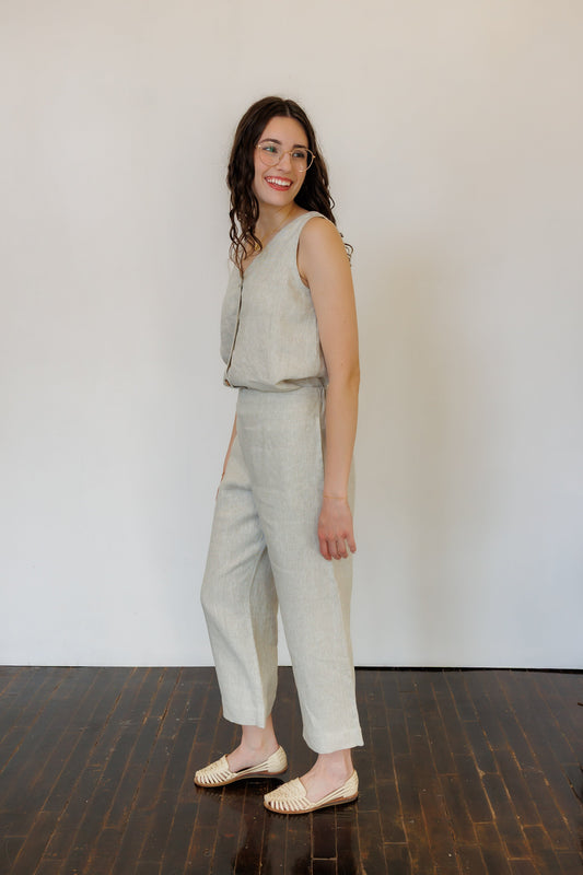 The Harmony Trousers in Natural Linen