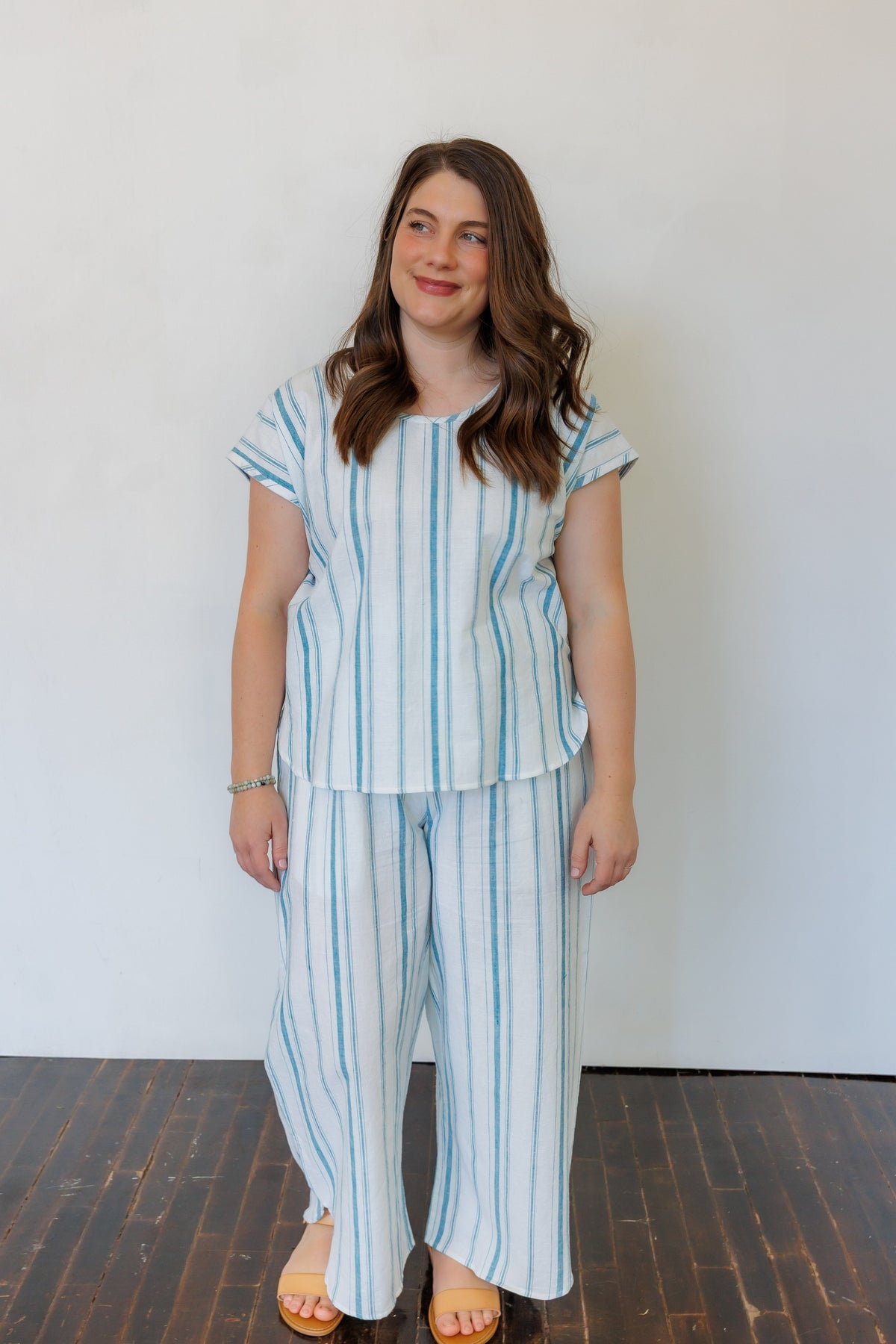 The Oasis Shirt in Aegean Stripe