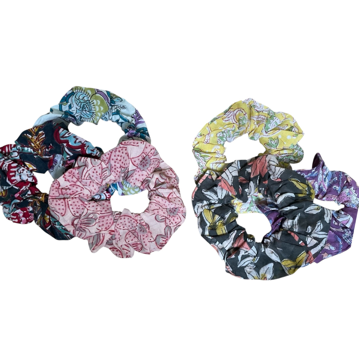 Block Print Hair Scruchies